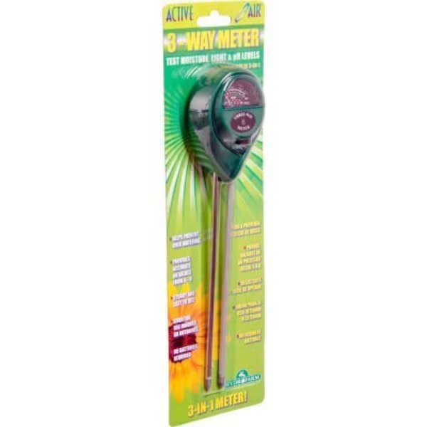 Active Air 3-Way Meter Test Moisture, Light, and pH levels, Hydrofarm, Mfr#: MGMLP1